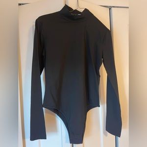 Bodysuit, long sleeve, mock turtleneck